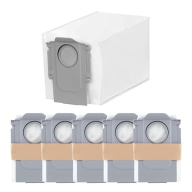 roborock 6 Packs Disposable Dust Bags for QV35A, Saros10series, QrevoEdgeS5A, QrevoCurv2Flow, QrevoCurv CurvX S5X, QrevoSlim, S8MaxVUltra, S8MaxUltra, QrevoMaxV,QrevoEdge, QRevo series Robot Vacuum