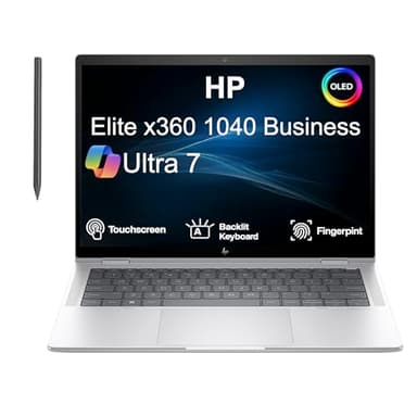 HP EliteBook x360 1040 G11 2-in-1 Business AI Laptop 14.0" Touchscreen OLED 2.8K Display (Intel Ultra 7-155H vPro, 32GB RAM, 1TB SSD, Active Pen, Copilot, Backlit KB, FP, IR Webcam, 2 TB 4, Win11Pro)