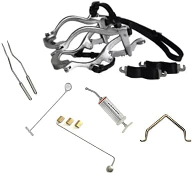 Equine Dental Kit Set 6 Ratchets Speculums with Syringe,Fulcrum,Elevator,Mirror.