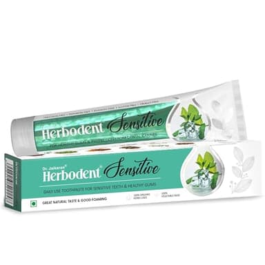 Herbodent® Sensitive Toothpaste - 6.53 Oz Pack of 1 | Enamel Repair & Cavity Protection, Fluoride Free, Sensitive Care with Natural Mouthwash & Gum Strengthening Herbs - Clove, Tomar, Long Pepper...