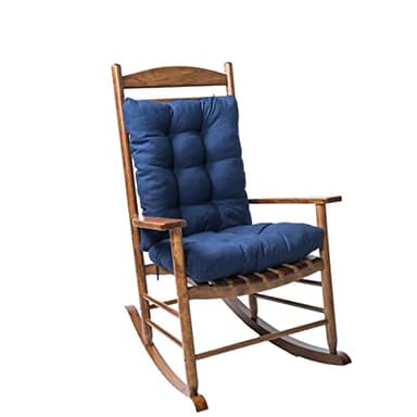 TESICA 1 Pack Patio Chair Cushion, Rocking Chair Cushion Overstuffed Seat Back Cushion Pad for Outdoor Indoor, Navy Blue