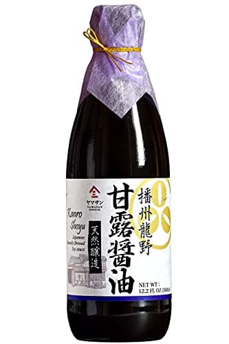 YAMASAN KYOTO UJI Soy Sauce Double Brewed Vintage 1000 Days Aged, Japanese Artisanal Handmade, Naturally Brewed, No Additives, Non-GMO, Made in Japan, 360ml (12.2 Fl Oz)