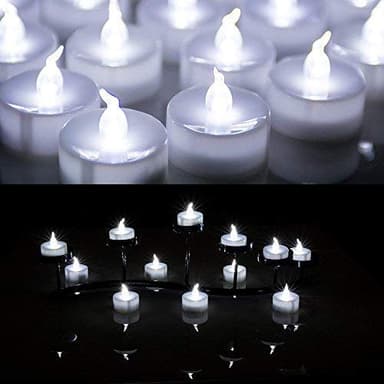 AGPtek® 24 PCS LED Tealights Battery-Operated flameless Candles Lights For Wedding Birthday Party - White
