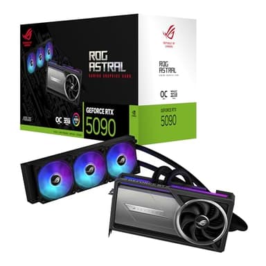 ASUS ROG Astral LC GeForce RTX™ 5090 32GB GDDR7 OC Edition – Experience Fluid Force with a 360mm AIO Cooler for Optimal Performance That can Achieve The Highest GPU Boost Clock