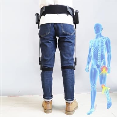 Wearable Bionic Power Exoskeleton for Walking,Adjustable 3 Strength, Bionic Body Power Walking Aids for Adults Elderly,Travel/Daily Mobility Support (Both Legs, L)