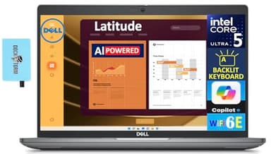 Dell Latitude 5450 Laptop 14.0" FHD Display (Intel Ultra 5 125U, 16GB DDR5, 512GB SSD, Backlit KB, 2 Thunderbolt 4, WiFi 6E, Webcam, Bluetooth 5.3, Win 11 Pro) w/DKZ USB Port Expander