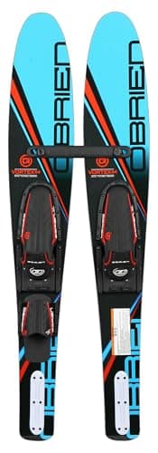O'Brien Junior Vortex Widebody Combo Waterskis, 54", Aqua