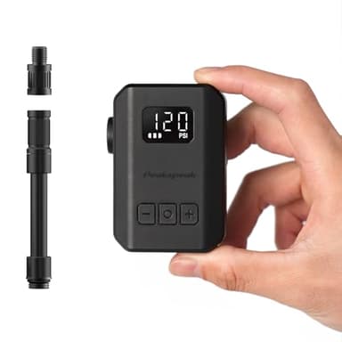 Peakspeak Mini Electric Bike Pump AS260PRO, 120PSI Portable Bicycle Pump with Gauge & Auto Stop, USB-C Rechargeable, Precision Inflation for Presta/Schrader Valves, Road Bike, MTB & Motorcycle