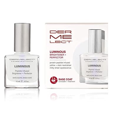 Dermelect Cosmeceuticals Luminous Nail Brightening Treatment – Dual Action Brightener & Treatment for Visibly Damaged Nails, Anti-Aging Formula, Strengthens & Nourishes, 0.4 oz