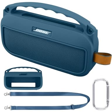 co2CREA Soft Silicone Case Replacement for Bose New SoundLink Flex 2nd Gen Bluetooth Portable Speaker (Twilight Blue Case)
