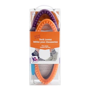 Authentic Knitting Board KB His and Her Sock Looms, Purple/Orange