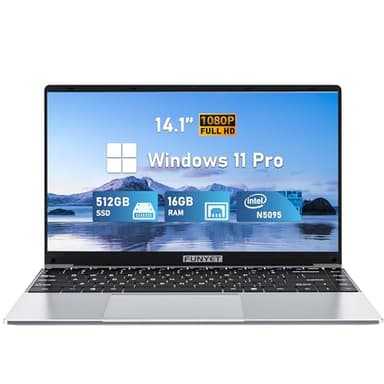 FUNYET 14 Inch Gaming Laptop, Laptop Computer 2025 Win11 Pro, 16GB RAM 512GB SSD, 11th Gen N5095 Processor(up to 2.9 GHz), FHD 1920 x 1080