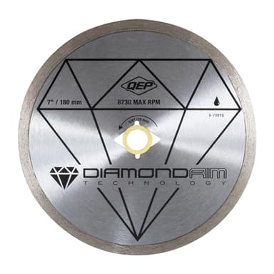 QEP 7" Continuous Rim Diamond Blade - For Wet Cutting of Ceramic Tile