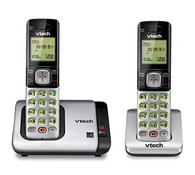 VTech CS6719-2 2-Handset Cordless Phone with Caller ID/Call Waiting, Handset Intercom & Backlit Display/Keypad, Silver