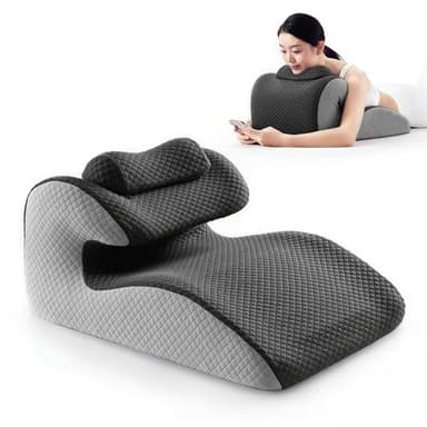 Wedge Pillow for Adult Play, Butt Cushion for Couples, Intimacy Pillow Memory Foam - for Couples & Pregnancy, Butt Positioning Pillow for Deeper Comfort Two Fabrics are Available (Light Gray-2)