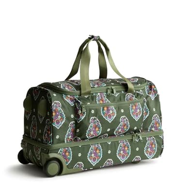 Vera Bradley Women's Adair Rolling Duffel Travel Bag - Ripstop, Kew Gardens Green, One Size