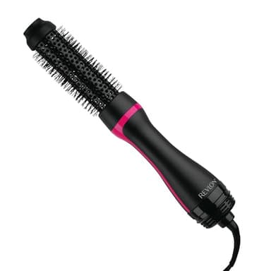 REVLON One-Step Root Booster Hot Air Brush Styler and Dryer, Revive Styles and Add Volume to hair with this Dryer Brush, 1 ½ inch Barrel (Black)