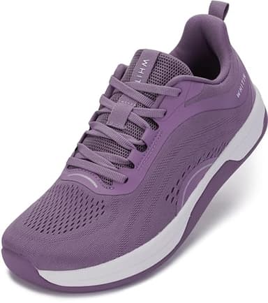 WHITIN Women's Zero Drop Wide Width Toe Box Road Running Shoes Size 9 Comfortable Stability Slip Resistant Workout Walking Tennis Footwear 41 Purple
