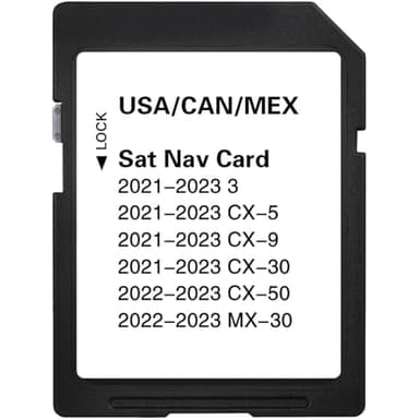 Premium Latest Navigation SD Card, Seamless Map Update for CX-5(2021-23), CX-30(2021-23), 3 Hatch/Sedan(2021-23), CX-9(2021-23), CX-50(2022-23), MX-30(2022-23), USA/CAN/MEX, VIN Check Required