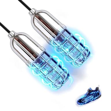 MWNI Ultraviolet Shoe Deodorizer,UV Light Sneaker Cleaner,Smart Timing UV Footwear Odor Elimination,360°Ultraviolet Bulb Design, Applicable to All Shoes and Boots 6W （Silver）