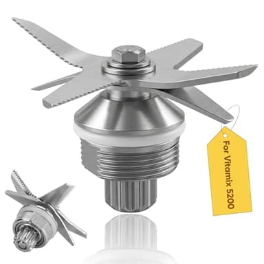 OrgaFocus Stainless Steel Blender Blade Replacement Parts for Vitamix 5200, Wet Blade Assembly for 32oz and 64oz Containers, Compatible with Vitamix Blender - Quality & Direct Fit