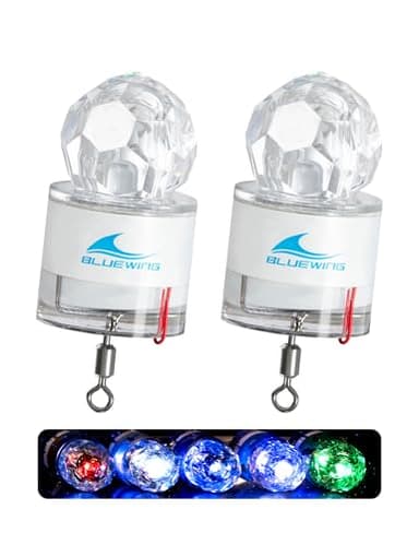 BLUEWING 2pcs Club Deep Drop Light Diamond Fishing Lamp 3X-5X Brighter Water-Activated LED Swordfish Underwater Flasher, White