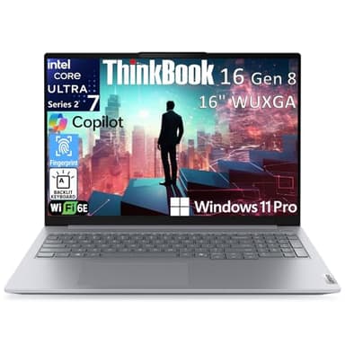 Lenovo ThinkBook 16 Gen 8 Business AI PC Laptop Computer, 16" FHD+, Intel 16-Core Ultra 7 255H (Beat i7-13900H), 32GB DDR5 RAM, 1TB PCIe SSD, WiFi 6E, Bluetooth 5.3, Fingerprint Reader, Windows 11 Pro