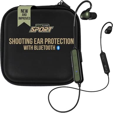 ISOtunes Sport ADVANCE BT 2.0 Shooting Ear Protection for Gun Range - Bluetooth Hearing Protection for Shooters, 26 dB Noise Reduction (NRR) Bluetooth Ear Protection, Electronic Shooting Ear Buds
