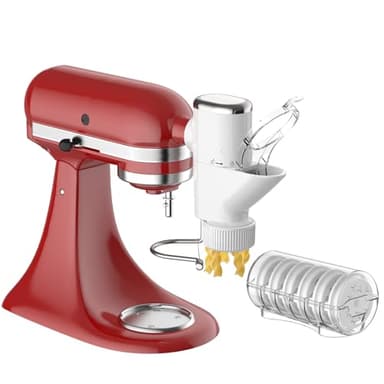 GVODE Gourmet Pasta Press Attachment for KitchenAid Stand Mixer, Pasta Maker KitchenAid Attachment with 7 Interchangeable Pasta Plates