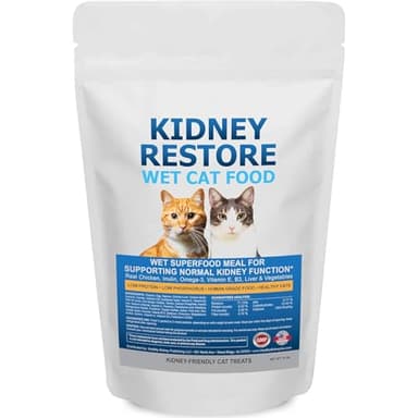 Non-Prescription Renal Cat Food Wet – Unique Kidney Cat Food for Renal Support - Low Phosphorus Kidney Care Feline, Fresh Made Support for Cats, USA Made Human Grade Cats Meal