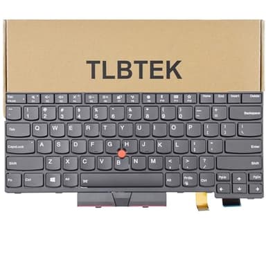 TLBTEK Backlight Laptop Keyboard Replacement with Pointer Compatible with Lenovo IBM Thinkpad T470 T480 A475 A485 Series Laptop