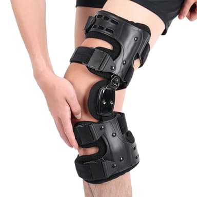 Pryqutia OA Knee Brace for Arthritis Pain Relief, Unloader Knee Brace for Medial & Lateral Compartment Osteoarthritis, Bone on Bone Knee Joint Pain, Degeneration Knees Support (Left)