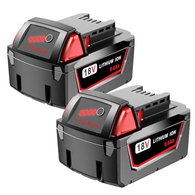 syvenies 2 Pack 8.0 Ah M18 Batteries for Milwaukee 48-11-1860 18v Replacement 18 Volt Max Battery Cordless Tool 2646-22CT,2643-21CT,2641-21CT,2646-21CT,2646-20 Lithium-Ion Battery Pack