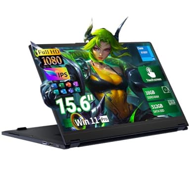 15.6 Inch 2-in-1 Touchscreen Laptop Computer, 16GB RAM 512GB SSD Core m3-8100Y Lap top, 360° Convertible Notebook Laptops with Win 11/Office, FHD Display, 360° Rotating Touch Screen, WiFi5/ BT5,HDMI