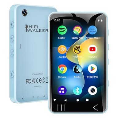 G7 Android 13 MP3 Player with Camera, 4-Inch Touchscreen Music Player with Bluetooth, WiFi, Spotify Support, Built-in Speaker, 2000mAh Battery, Expandable up to 128GB - Blue