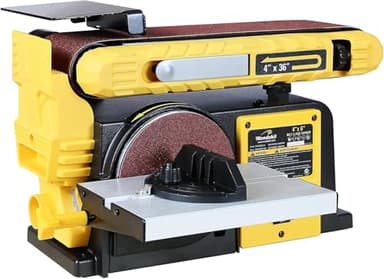 Woodskil 4.5-Amp Belt & Disc Sander Combo, 4x36 in. Belt & 6 in. Disc Sander with 3/4HP Motor, Upgraded Model