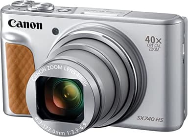 Canon PowerShot SX740 Digital Camera w/40x Optical Zoom & 3 Inch Tilt LCD - 4K VIdeo, Wi-Fi, NFC, Bluetooth Enabled (Silver)