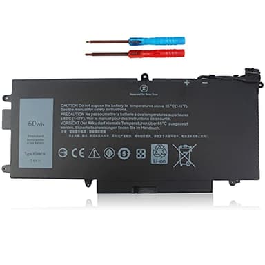 Emanjor 60Wh K5XWW 7.6V Laptop Battery for Dell Latitude 5289 7389 7390 E5289 2-in-1 L3180 P29S P29S001 P29S002 N18GG 71TG4 725KY 6CYH6 451-BBZC 4-Cell