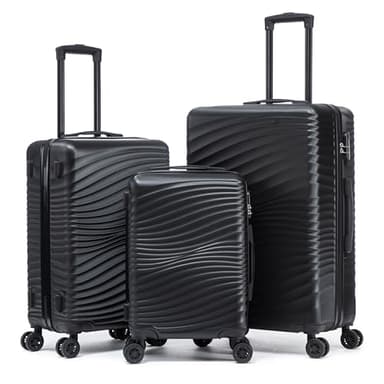 Rosamo Luggage Sets 3 Piece, ABS Suitcase Set (20/24/28), Hardside luggage with Spinner Wheels, Travel Luggage, 14x8x9 Airline Approved Carry on, Lightweight Luggage with High-Security Lock