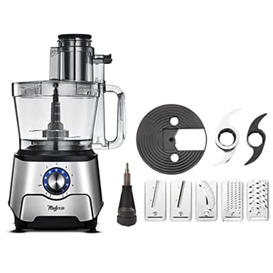 Magiccos 14-Cup French-Fry-Cutter Storage-Drawer Food-Processor - XL Bowl, Large Chute & Storage Drawer, Slicing & Shredding, Chopping & Mixing, For Fries, Cheese, Meat & Veggie Prep, For Home Kitchen