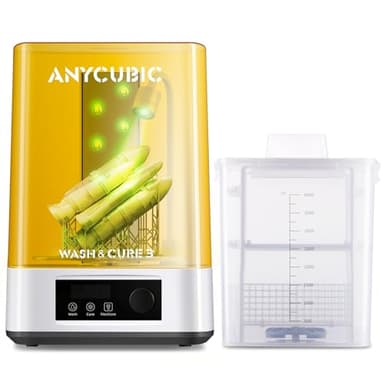 ANYCUBIC Wash and Cure 3, Upgraded Volume 2 in 1 Wash and Cure Station, with Gooseneck Lights, for Mars Anycubic Photon Mono 4 2 Resin 3D Printer, Washing Size of 165 x 100 x180 mm