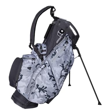 Sun Mountain Men's C130 VLO Lightweight Stand Golf Bag 15-Way Top - 9 Pockets, Single Strap System, Push-Electric-Riding Cart Compatible Compression Base, 2025 Model - Steel-Raptor