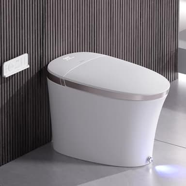 EPLO Smart Toilet with Bidet Built In, Luxury Bidet with Heated Seat ADA Comfort Height & Foam Dispenser, Elongated Japanese Toilet with Automatic Flush, Dryer, Night Light, TEMP Display - iX7 MT