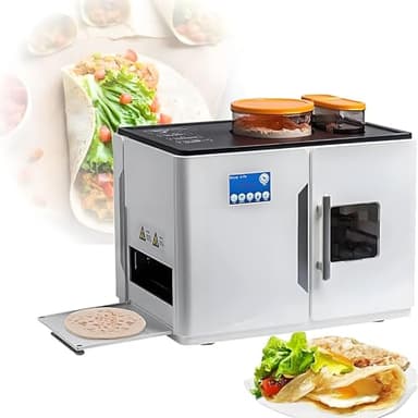 1800W Fully Automatic Roti Maker Machine, Home Roti Maker, Makes 20 Flatbreads, Pancakes, Dosa & Pita with One-Key Ope-ration To Make 20 Pcs at Once For Chapati, Flour Tortilla, Tawa