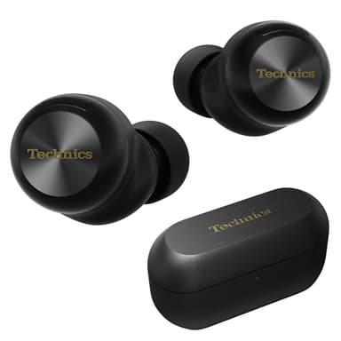 Technics Reference Class Hi-Fi Wireless Earbuds, Dolby Atmos, Head Tracking, Adaptive Noise Cancelling, 3 Device Multipoint, 10-hr Battery, Wireless Charging, in Ear Headphones - EAH-AZ100-K (Black)