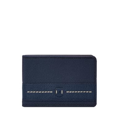 Fossil Men's Front Pocket Wallet, Navy, One Size