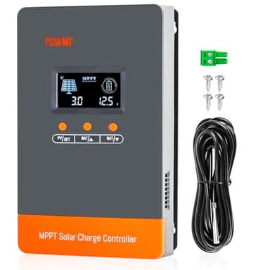 PowMr 100A MPPT Solar Controller 12V/24V/48V Auto, MPPT Charge Controller 100 Amp w/ LCD Display, Support 12(Max) Solar Regulator Connections in Parallel, Work with Lead-Acid and Lithium Batteries