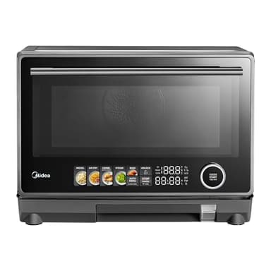 Midea 4-in-1 Multifunctional Microwave Steam Oven, Combo Air Fryer, Steamer & Microwave Oven, 32 Auto Functions, Adjustable Power and Temperature, Color Screen Touch Control, 0.9CU.FT./23L