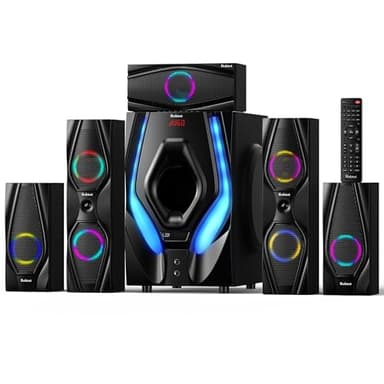 Bobtot Home Theater Systems Surround Sound Speakers - 1200 Watts 10 inch Subwoofer 5.1/2.1 Channel Audio Stereo System with ARC Optical Bluetooth Input for 4K TV Ultra HD AV DVD FM Radio USB