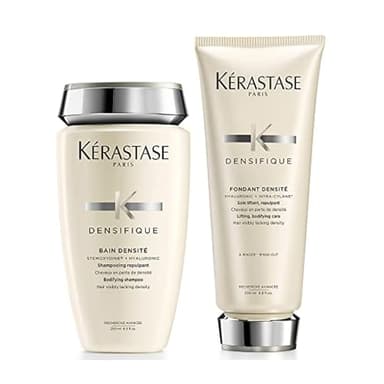 Kerastase Densifique Densité Shampoo & Conditioner Set For Fine, Thin and Thinning Hair - Thickens, Strengthens, Removes Build-Up and Adds Shine With Hyaluronic Acid